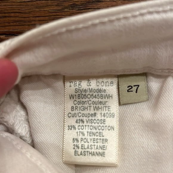 Rag & Bone Bright White Jean Mini Skirt Size 27 (US 4) - Picture 4 of 5